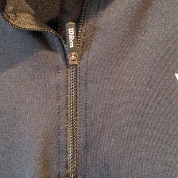 Wilson Quarter Zip Long Sleeve XL Black Gray WS - Picture 6 of 6